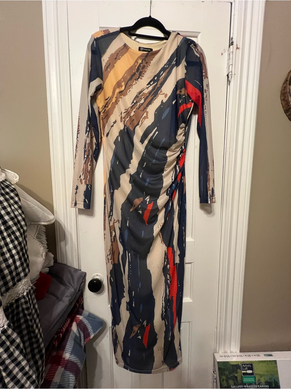 Long Sleeve Fitted Maxi Dress